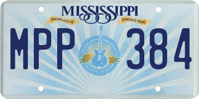 MS license plate MPP384