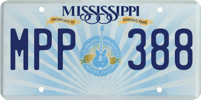 MS license plate MPP388