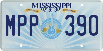 MS license plate MPP390
