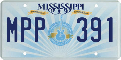 MS license plate MPP391