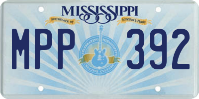MS license plate MPP392