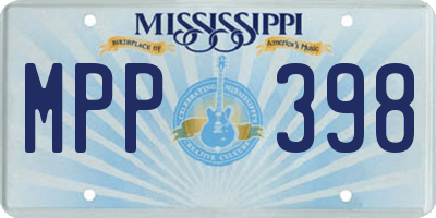 MS license plate MPP398