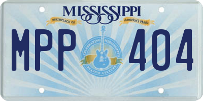 MS license plate MPP404