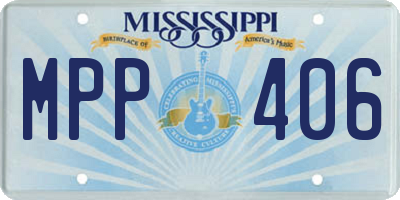MS license plate MPP406
