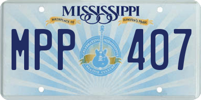 MS license plate MPP407