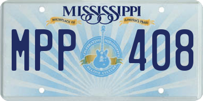 MS license plate MPP408