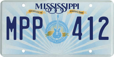MS license plate MPP412