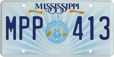 MS license plate MPP413