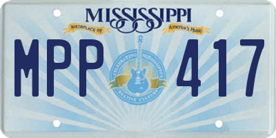 MS license plate MPP417
