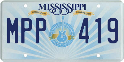 MS license plate MPP419