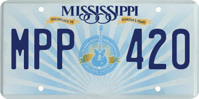 MS license plate MPP420