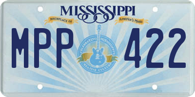 MS license plate MPP422