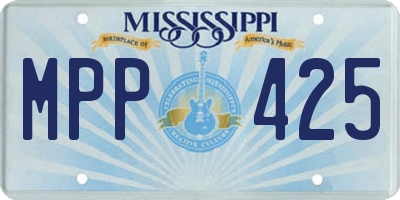 MS license plate MPP425