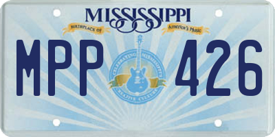 MS license plate MPP426