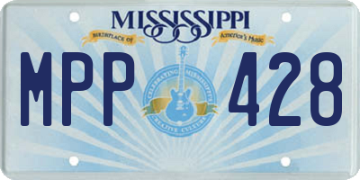 MS license plate MPP428