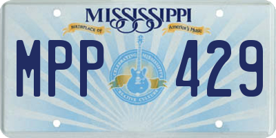 MS license plate MPP429