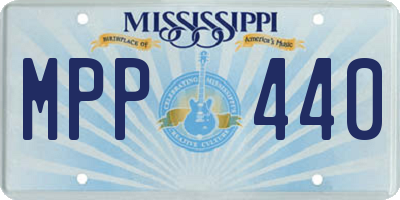 MS license plate MPP440