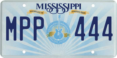 MS license plate MPP444