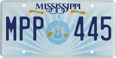 MS license plate MPP445