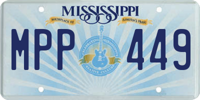 MS license plate MPP449