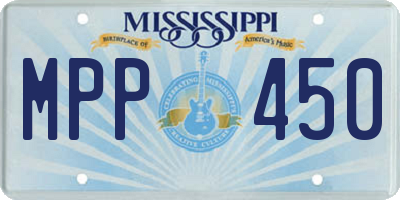 MS license plate MPP450