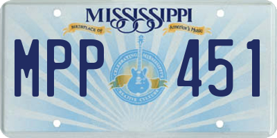 MS license plate MPP451