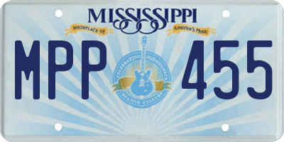 MS license plate MPP455