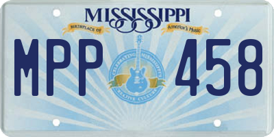 MS license plate MPP458