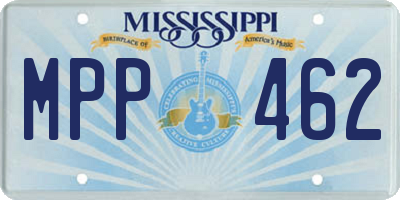 MS license plate MPP462