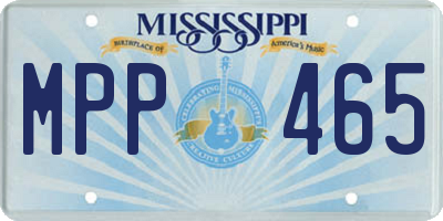 MS license plate MPP465