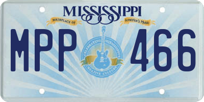 MS license plate MPP466