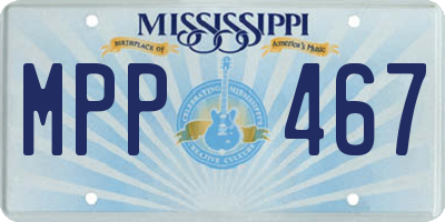 MS license plate MPP467