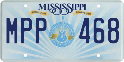 MS license plate MPP468