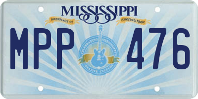 MS license plate MPP476