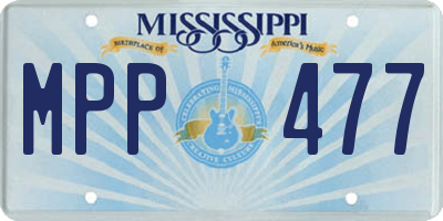 MS license plate MPP477