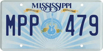 MS license plate MPP479