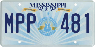 MS license plate MPP481
