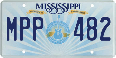 MS license plate MPP482