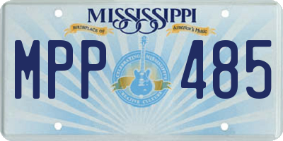 MS license plate MPP485