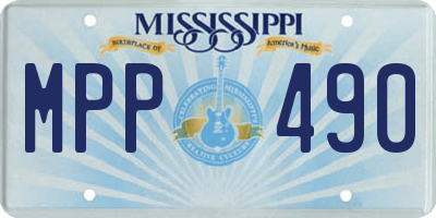 MS license plate MPP490