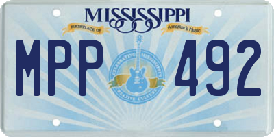 MS license plate MPP492
