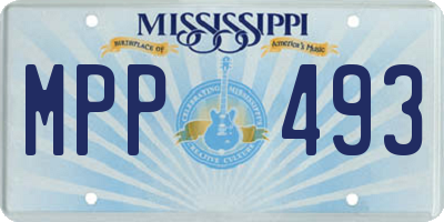 MS license plate MPP493