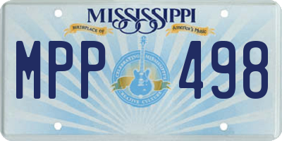 MS license plate MPP498