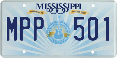 MS license plate MPP501