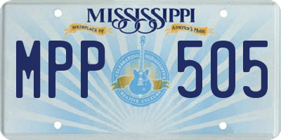 MS license plate MPP505