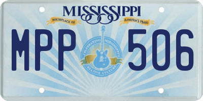 MS license plate MPP506