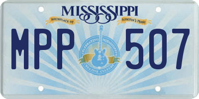 MS license plate MPP507