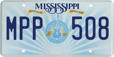 MS license plate MPP508
