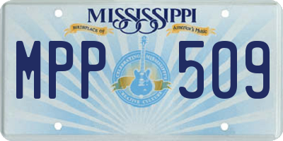 MS license plate MPP509