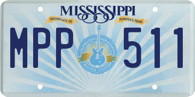 MS license plate MPP511